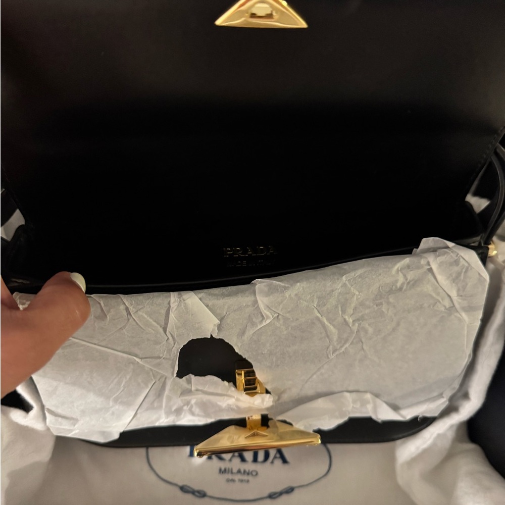 Prada Black Crossbody Bag with Leather Strap - Picture 3 of 4